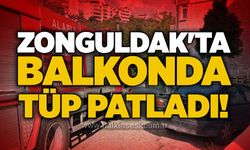 Zonguldak'ta balkonda tüp patladı!