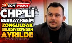 CHP İl Genel Meclisi Üyesi Berkay Kesim Zonguldak Belediyesi'nden ayrıldı!