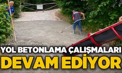 Kozlu'da yol betonlama çalışmaları devam ediyor