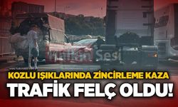 Kozlu ışıklarında zincirleme kaza: Trafik felç oldu!