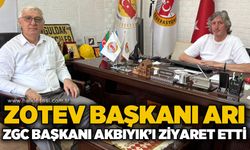 ZOTEV Başkanı Bahattin Arı, Zonguldak Gazeteciler Cemiyeti Başkanı Derya Akbıyık'ı ziyaret etti