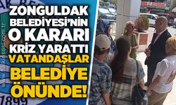 Zonguldak Belediyesi'nin kararı kriz yarattı: Vatandaşlar belediye önünde!