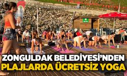 Zonguldak Belediyesi'nden Kapuz ve Kızlar Plajı'nda ücretsiz yoga etkinliği
