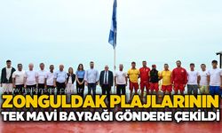 Zonguldak plajlarının tek mavi bayrağı Kdz. Ereğli'de göndere çekildi!