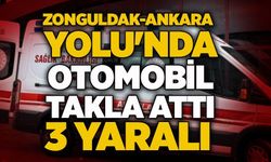 Zonguldak-Ankara Yolu'nda otomobil takla attı: 3 yaralı