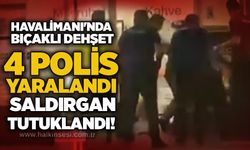 Havalimanı'nda bıçaklı dehşet: 4 polis yaralandı, saldırgan tutuklandı!