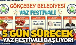 5 gün sürecek yaz festivali başlıyor!