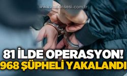 81 ilde operasyon: 968 şüpheli yakalandı