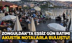 Zonguldak'ta eşsiz gün batımı akustik notalarla buluştu!