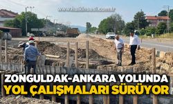 Zonguldak - Ankara yolunda yol yapım çalışmaları devam ediyor: Başkan Öztürk Üçburgu'da