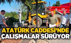 Başkan Öztürk, Atatürk Caddesi'ndeki çalışmaları yerinde inceledi