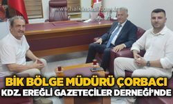 BİK Bölge Müdürü İbrahim Çorbacı'dan Kdz. Ereğli Gazeteciler Derneği'ne ziyaret