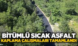 Bitümlü sıcak asfalt kaplama çalışmalar tamamlandı