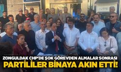 Zonguldak CHP'de şok görevden almalar sonrası partililer binaya akın etti!