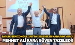 Sağlık-Sen Zonguldak'ta delegeler kararını verdi: Mehmet Ali Kara güven tazeledi!
