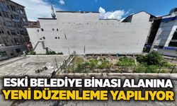 Eski belediye binası alanına yeni düzenleme yapılıyor