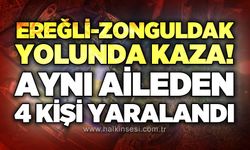 Ereğli-Zonguldak Karayolu'nda otomobil takla attı: Aynı aileden 4 kişi yaralandı