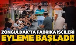 Zonguldak'ta fabrika işçileri oturma eylemi başlattı