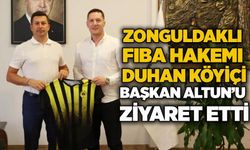 Zonguldaklı FIBA Hakemi Duhan Köyiçi, Başkan Altun’u ziyaret etti