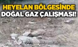 Heyelan bölgesinde doğal gaz çalışması!