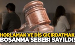 Horlamak ve diş gıcırdatmak boşanma sebebi sayıldı!
