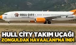 Hull City'nin takım uçağı Zonguldak Havalimanı'na indi