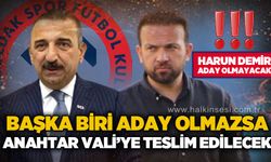 Harun Demir aday olmayacak: Başka biri aday olmazsa anahtar Vali'ye teslim edilecek!