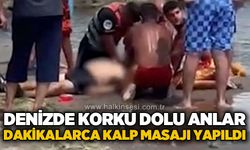 Denizde korku dolu anlar: Dakikalarca kalp masajı yapıldı