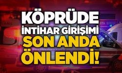 Köprüde intihar girişimi son anda önlendi!