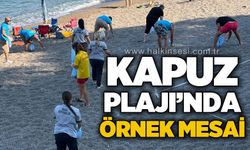 Kapuz Plajı'nda örnek mesai: Çöpler toplandı