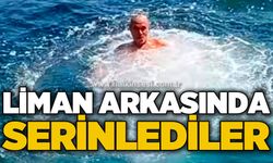 Liman arkasında serinlediler