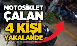 Motosiklet çalan 4 hırsız yakalandı!