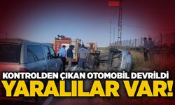 Kontrolden çıkan otomobil devrildi: Yaralılar var!