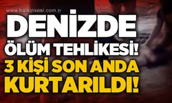 Denizde boğulma tehlikesi: 3 kişi son anda kurtarıldı