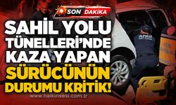 Sahil Yolu Tünelleri'nde kaza yapan sürücünün durumu kritik!