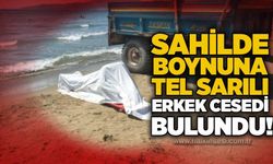 Sahilde boynuna tel sarılı erkek cesedi bulundu!