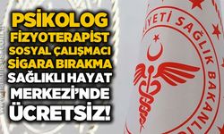Fizyoterapist, Psikolog, Sigara Bırakma ve Kanser Taraması hizmetleri Sağlıklı Hayat Merkezi'nde ücretsiz