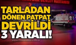 Tarladan dönen patpat devrildi, 3 yaralı!