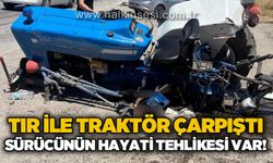 Tır ile traktör çarpıştı: 1 kişi ağır yaralandı