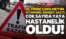 El freni çekilmeyen otomobil d*hşet saçtı: Çok sayıda yaralı var