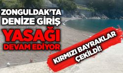 Zonguldak'ta denize giriş yasağı devam ediyor: Kırmızı bayraklar çekildi!