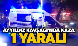 Ayyıldız Kavşağı’nda motosiklet kazası: 1 yaralı