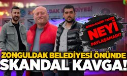 Zonguldak Belediyesi önünde skandal kavga!Bora-Kadir-Taner neyi paylaşamadı?