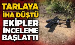 Tarlaya İHA düştü: Ekipler inceleme başlattı