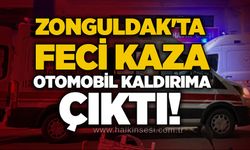Zonguldak'ta feci kaza: Otomobil kaldırıma çıktı!