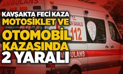 Kavşakta feci kaza: Motosiklet ve otomobil kazasında 2 yaralı