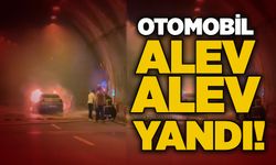 Otomobil alev alev yandı!