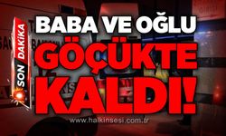 Baba ve oğlu göçükte kaldı!