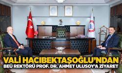 Vali Hacıbektaşoğlu’ndan BEÜ Rektörü Prof. Dr. Ahmet Ulusoy’a ziyaret