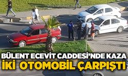 Bülent Ecevit Caddesi’nde trafik kazası: İki otomobil çarpıştı!